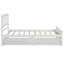 Lit plateforme simple avec deux tiroirs, blanc, lit-1854789712