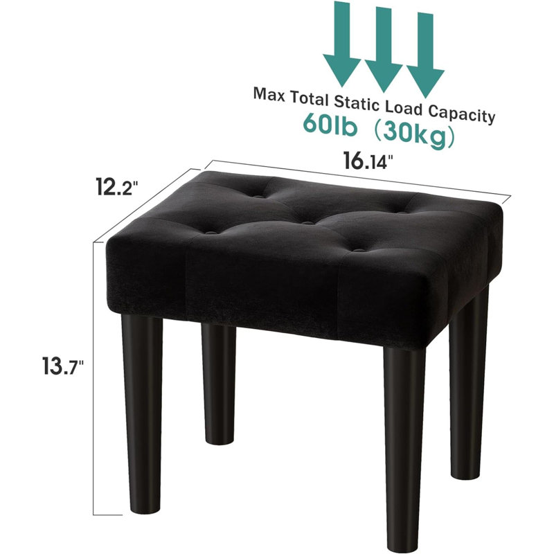 Elissha Solid Wood Accent Stool
