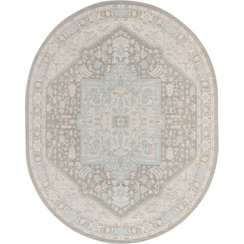 Matthei Oriental Indoor Rug, Oval 5' x 8'