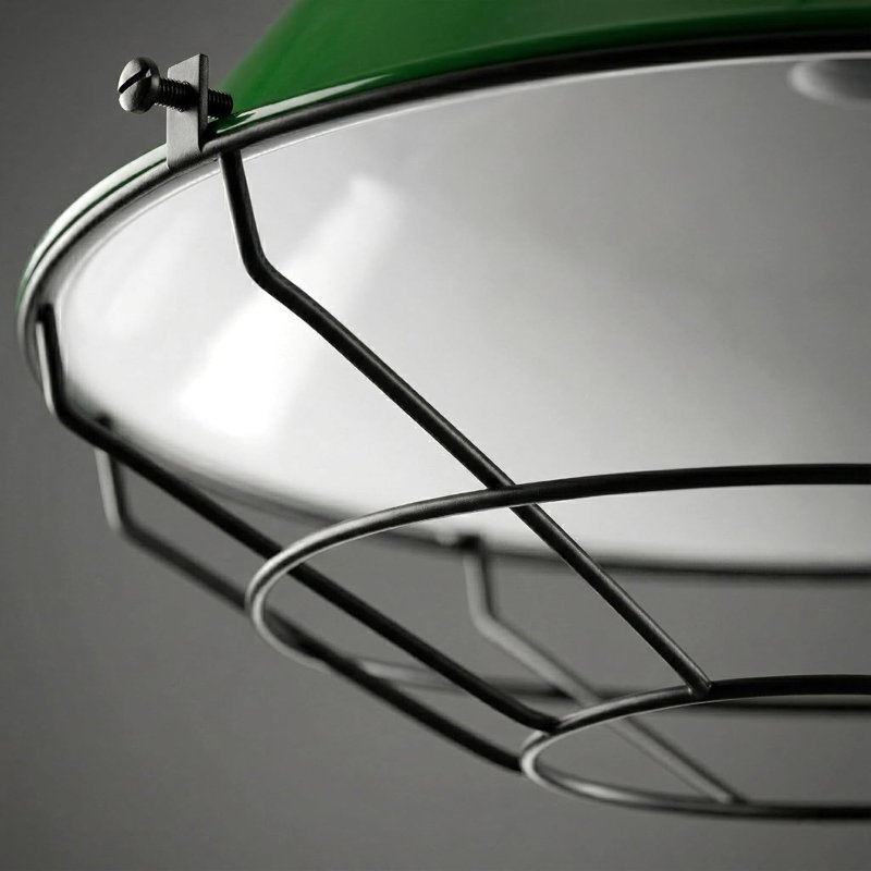 21.5cm H Metal Bowl Lamp Shade, Green
