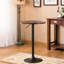Table de bar réglable Modern Home, finition noire, base en métal, plateau de camping rond de 24 po de diamètre, aventure en plein air