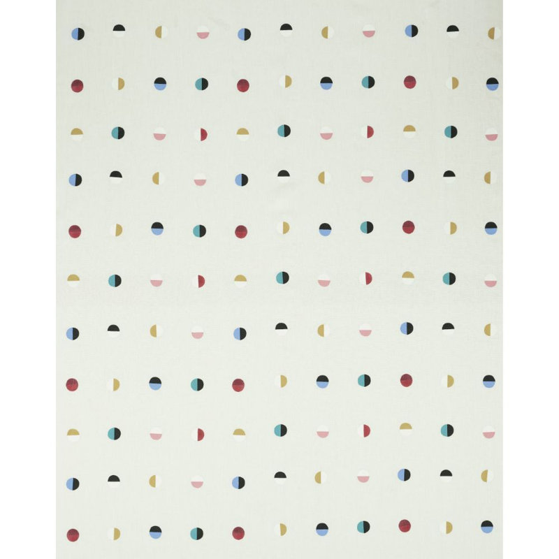 Schumacher x Caroline Z Hurley Joshua Tree Fabric, Multi Moons On Ivory