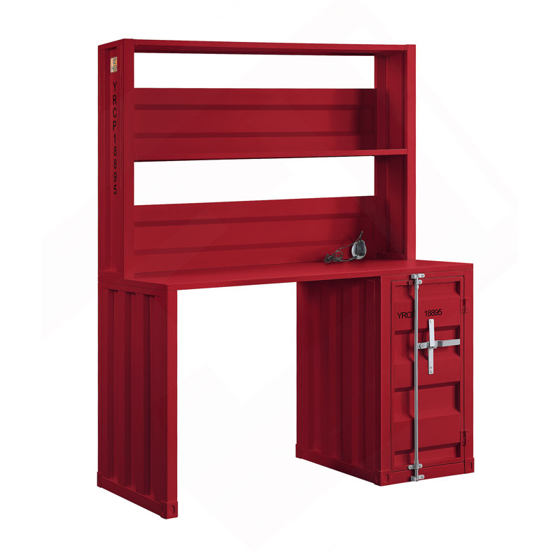 Bureau d'écriture avec huche, Rouge