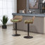 Swivel Upholstered Adjustable Height Counter Stool-329266638