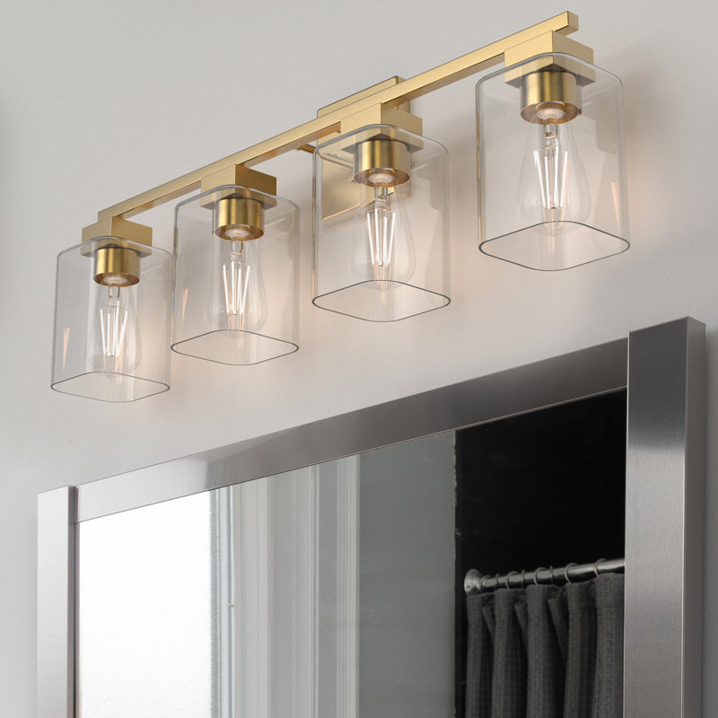 Éclairage pour coiffeuse Hartshorn, 4 lumières, Or brossé