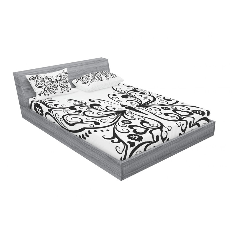 Microfiber Sheet Set, Queen Sheet Set with Fitted Sheet