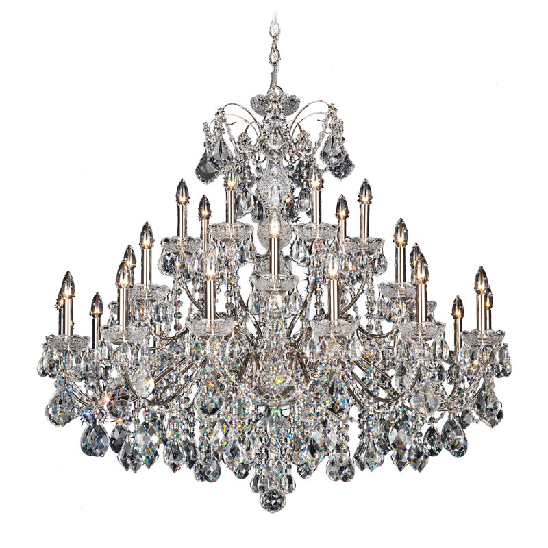 Century 28 - Light Glass Chandelier, Black pearl