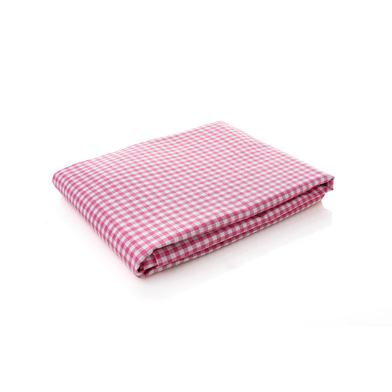 Chon Elegant Checkered Tablecloth, Pink, 67.0 x 86.6 inches | 85% Cotton / 15% Polyester, Machine Washable, Easy Clean | Perfect for Dining Room, Parties & Everyday Use, Stylish and Durable Design