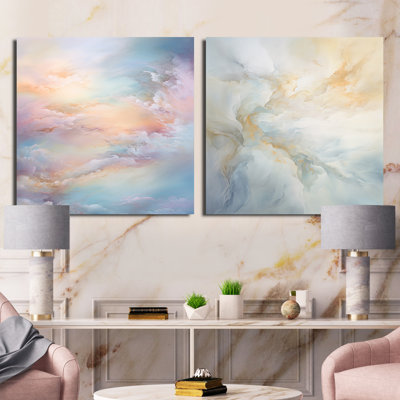 «Clouds Charm», ensemble de 2 collages carrés