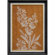 Burnt Orange Wildflower Silhouette Nature Wilderness Framed On Paper Print