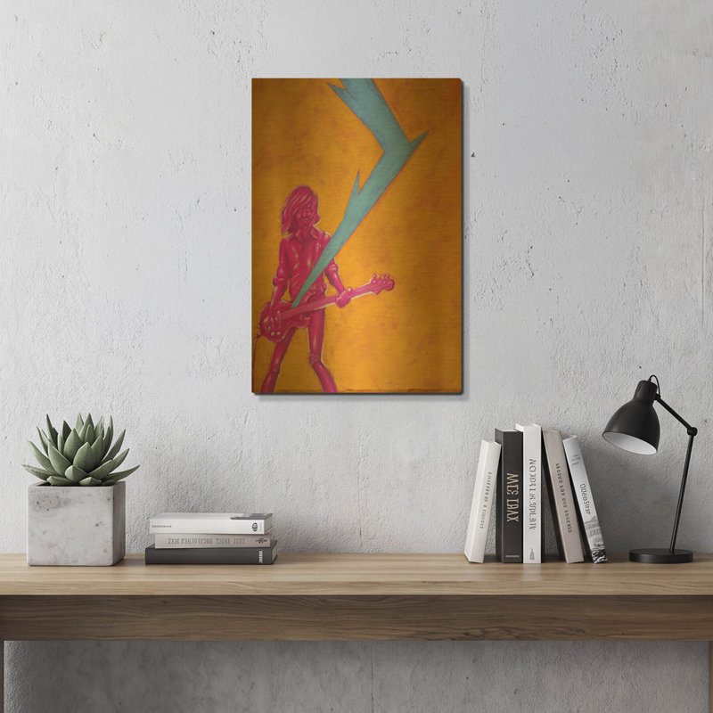  «Bass Man» par Craig Snodgrass, art mural en métal doré, 16 po x 24 po, 16 po x 24 po