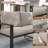 Clean-Line Aluminum Outdoor 7-Person Patio sofa Set with Fire Pit & Coffee Table-202417648-202417661
