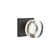 Privacy Modern Disc Crystal Knob with Square Rose