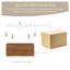 Meuble-lavabo mural de 48 po avec comptoir en surface solide, armoire en bois de noyer doré miel avec tiroirs à fermeture douce