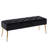 Aghvarth Versatile Tufted Velvet Bench with Gold Metal Legs-1497681449