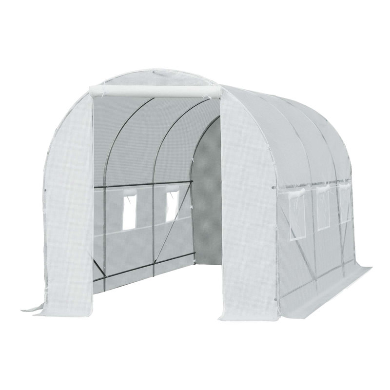 Hobby Greenhouse, White, 78.75''H x 175.25''W x 78.75''D