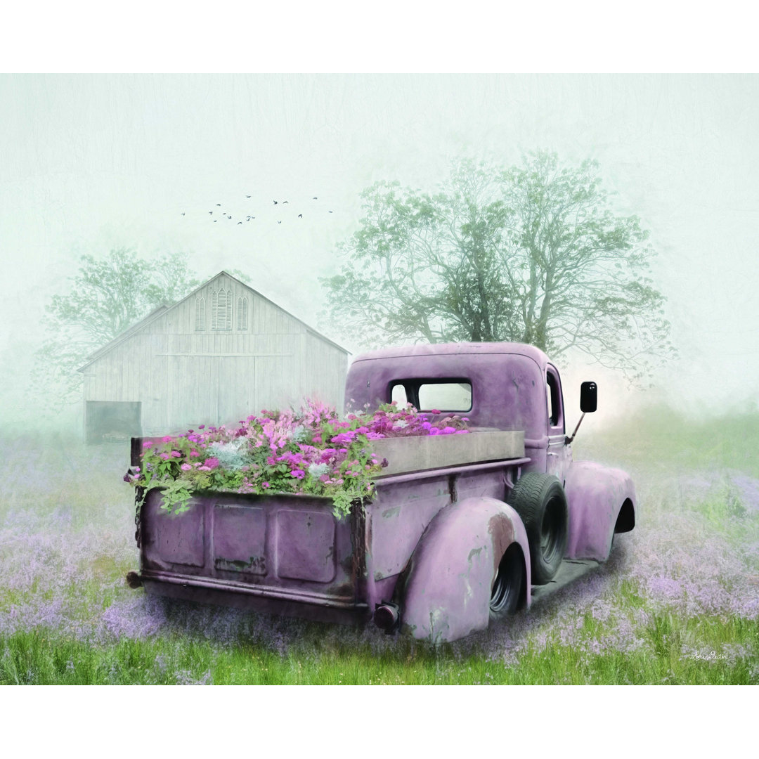 Pink Flower Truck by Lori Deiter - Wrapped Canvas Print Laurel Foundry Modern Farmhouse® 