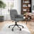 Modern Upholstered Tufted Office Chair With Arms, Grey