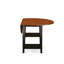 L'ensemble de mobilier de salle à manger 3 pièces comprend une table de cuisine ronde avec feuilles décoratives et 2 tablettes, noir et cerise-106903719-109867298