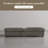 Upholstered Light Gray Faux Rabbit Fur Flannel Rectangle Ottoman-1811430553