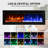 60 Inch Wall Mounted and Recessed Electric Fireplace with Remote Control, Timer, 12 Flames, Touch Screen, Linear FirePlace Heater with Log & Crystal for Living Room-681333896