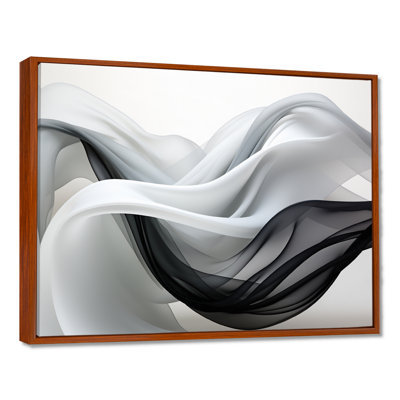 Liquid Streams Monochrome - Waves Wall Art
