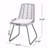 Set Of 2 Outdoor Patio Chair, With 2 Grey Cushions