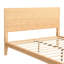 Grand lit plateforme Mid-Century moderne en bambou, 12 po, support en métal à lattes de bois, sans sommier, naturel-2129288000-2129288004