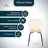 Kavish Dining Chair with Curved Back and Waterfall Edge Seat Powder-Coated Metal Legs-1468213423