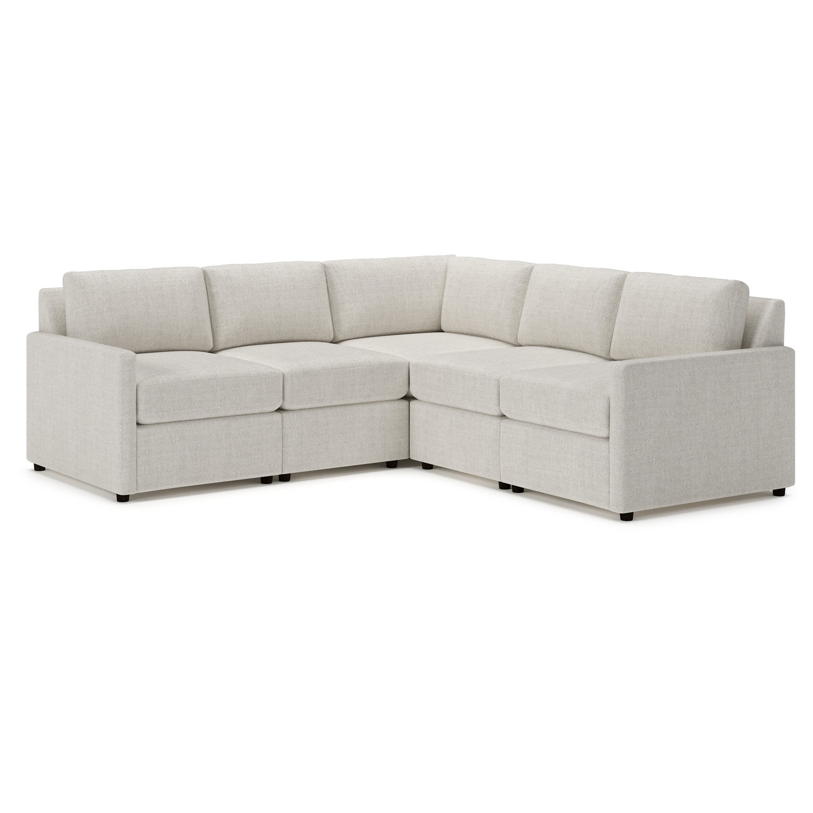 Damari Sectional, Monique Oyster Textured Chenille
