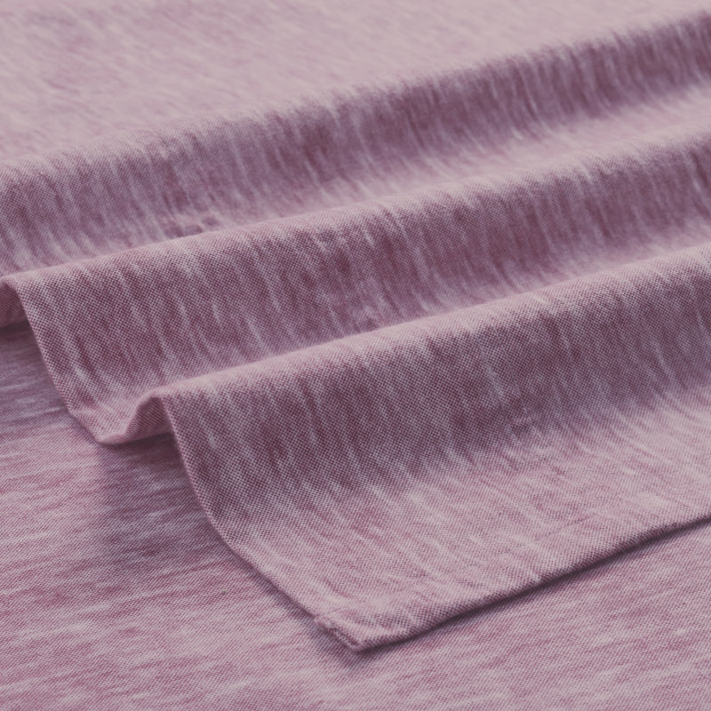 Superior Melange Flannel Cotton Two-Toned Fuzzy Warm Deep Pocket Sheet Set, Twin XL Sheet Set with 1 Pillowcase, Fig Plum