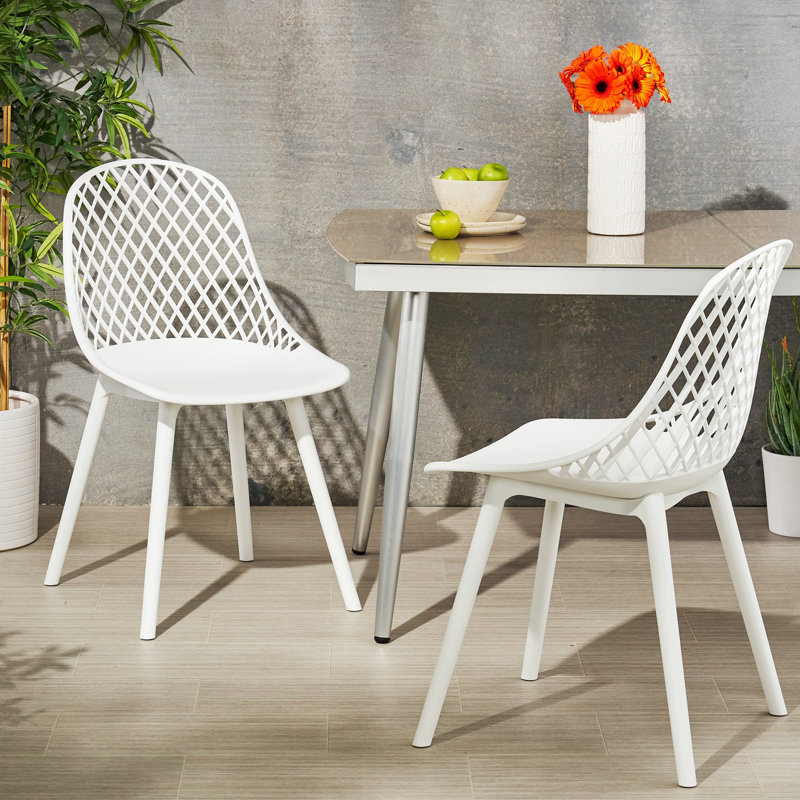 Tabouret d'extérieur 17 po Mabinty, Blanc