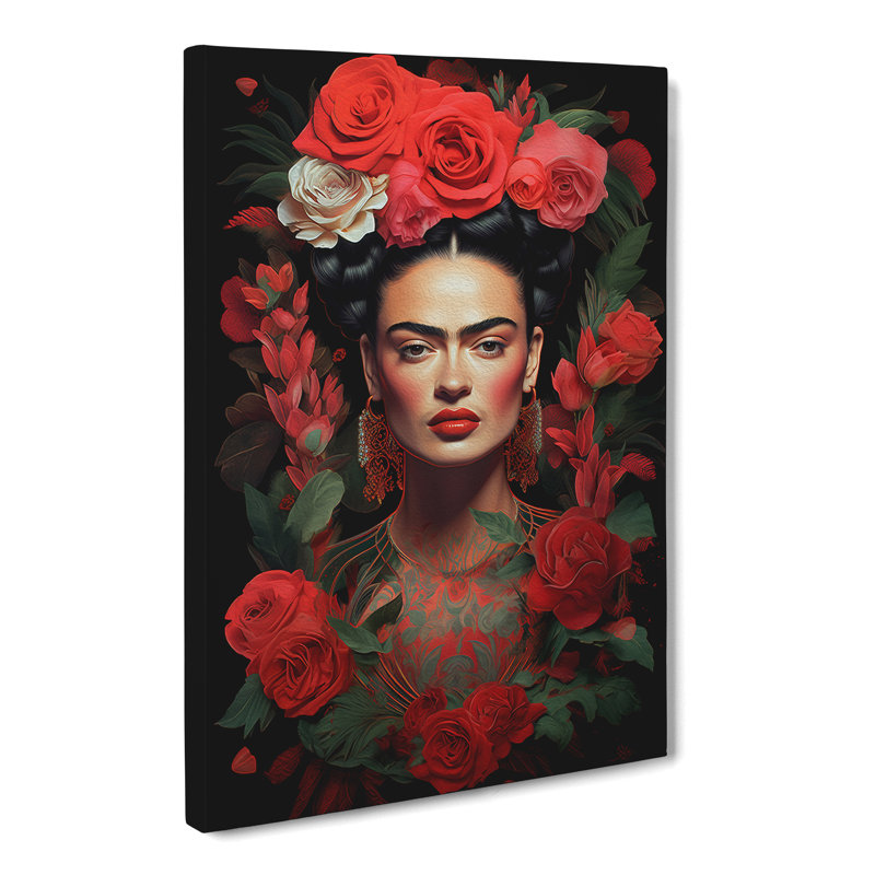Frida Kahlo Digital - Wrapped Canvas, 50cm H x 35cm W x 3cm D