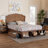Celese Mid-Century Brown Storage Bed-1309433569
