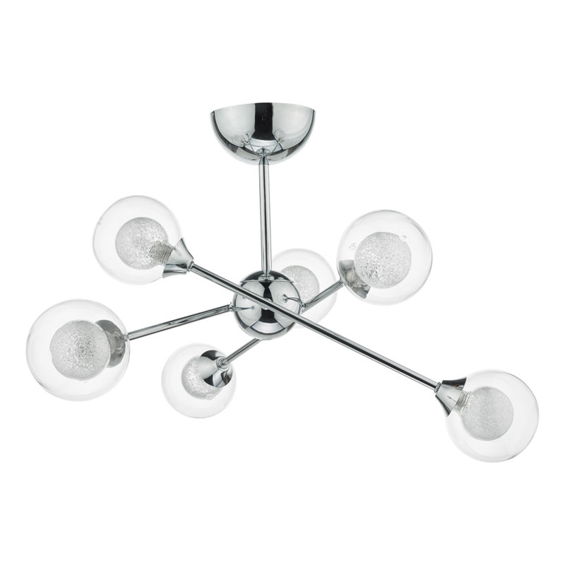 Lyndhur Glass Semi Flush Mount