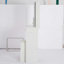 Tabouret de table de meuble-lavabo 29,2 po avec petit tiroir à gauche, très grand miroir coulissant à droite, rangement multi-couches à grande capacité, commode pratique
