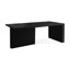 Bureau rectangulaire en bois massif noir-569743797