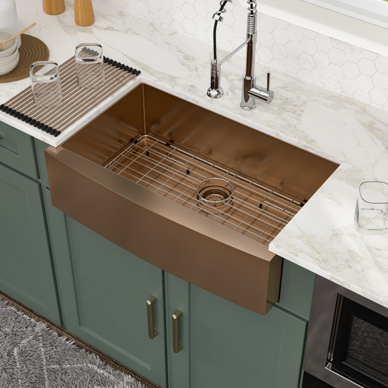 Évier de cuisine encastré 30 po à cuve simple en acier inoxydable de calibre 16 avec accessoires