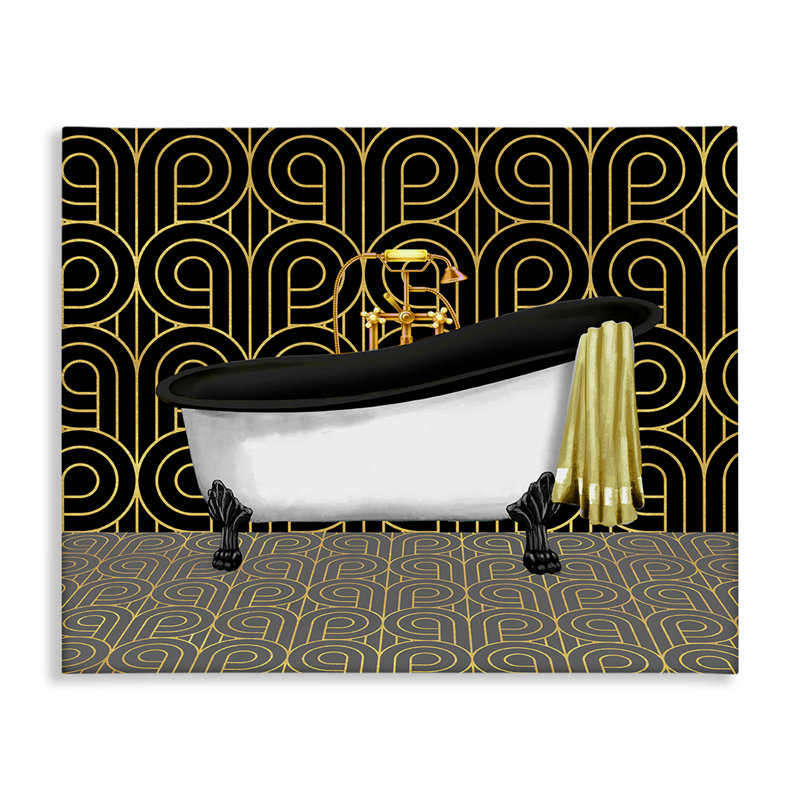 Salle de bain en toile de style déco, design par Conrad Knutsen, H 16 po x l 20 po