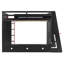 Lit mezzanine double en métal avec bureau, tablettes multi-rangement et DEL-73595818