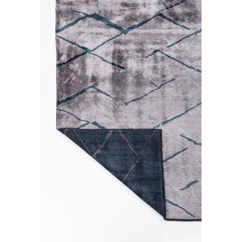 Tapis bleu / gris Rapture, Rectangle 7 pi 10 po x 11 pi 2 po