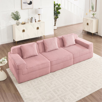 Modern Modular 3-Seat Sofa Couch