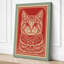 Heraldic Cat Art Deco - Wrapped Canvas-1015220291-1015220671