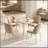 Multi-Function Extendable Dining Table,Convertible Drop-Leaf Round Table,Transforming Coffee Table,Small Space Bar Table(Only 1Pcs Table)