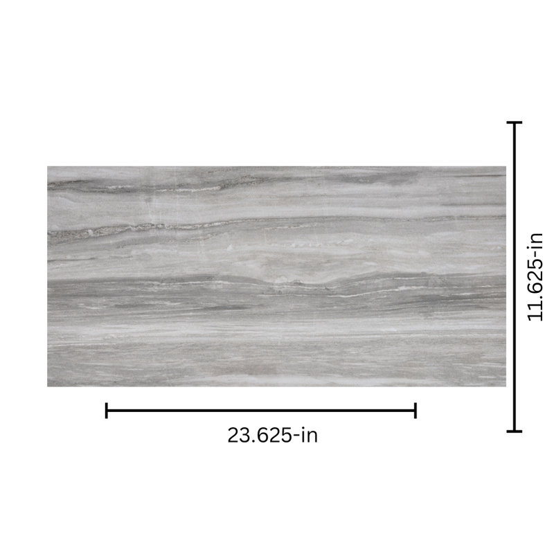 Penthouse 12" x 24" Porcelain Marble Look Wall & Floor Tile, Charming Amber