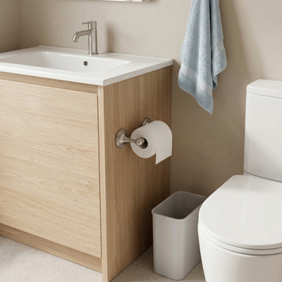 Porte-papier hygiénique mural, porte-papier hygiénique robuste pour la maison, appartement et véhicule récréatif, nickel brossé