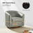 Amiir Modern 30.5'' Wide Genuine Leather Swivel Barrel Chair with Solid Wood Base (Set of 2)-93991216