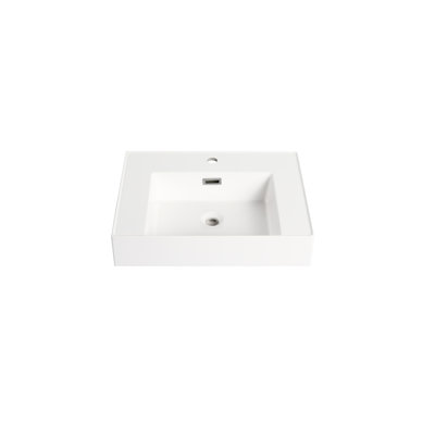 Resin Basin For Bathroom - American White Oak Feature, 39.39 Lb Weight, 18.37 In. Width X 24.71 Depth 4.89 Height, Smooth And Stain- Vanity Bath Characteristic, Hygienic Design