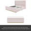 Structure de lit tapissier en velours côtelé avec repose-pieds de rangement de 130 L et tête de lit à oreilles à rayures verticales-501043744-501043745