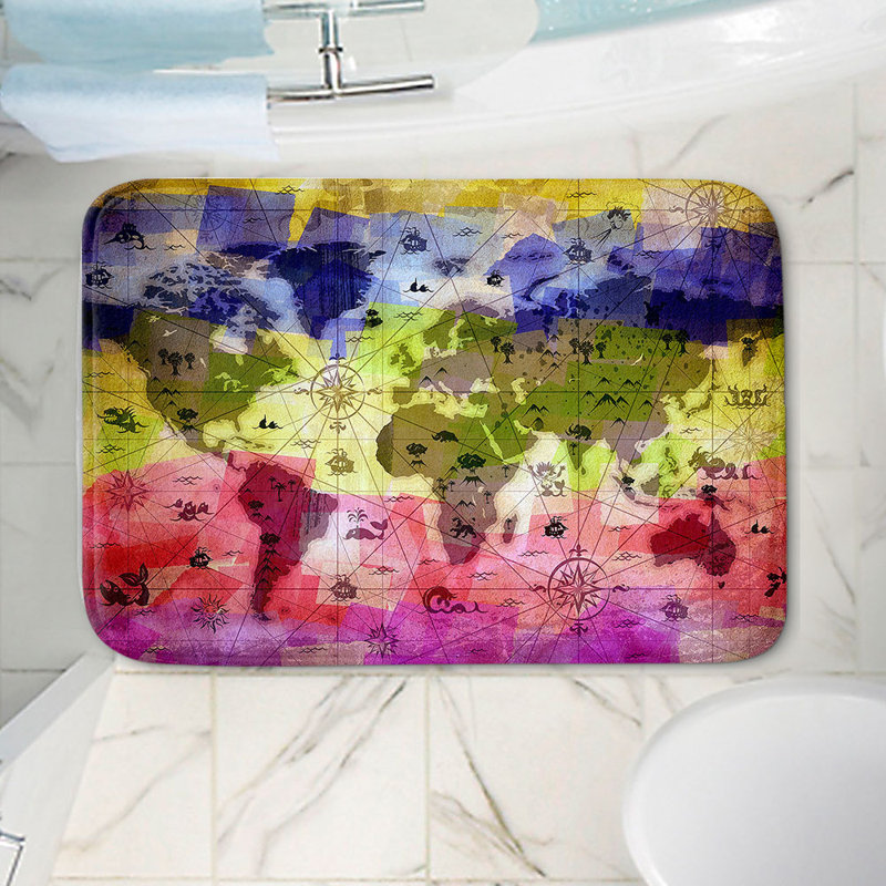 Non-Slip Bath Mat, 24" W x 17" L x 1" H